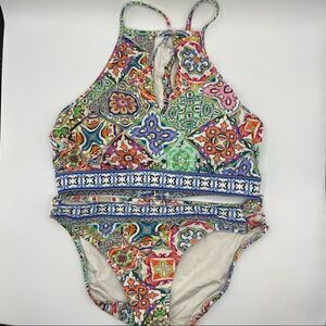 Nanette Lepore Tile Print Two-Piece Swimsuit Size M